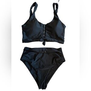 Zaful Black High-Waisted Bikini Set